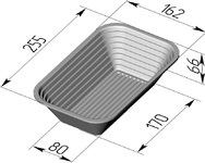 Форма для расстойки (литая алюминиевая, 255 х 162 х 66 мм)  