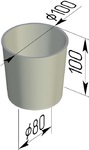 Форма хлебопекарная круглая (литая алюминиевая, 100 х 80 х 100 мм)
