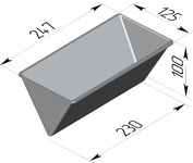Форма хлебопекарная треугольная (литая алюминиевая, 247 х 125 х 100 мм)