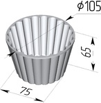 Форма хлебопекарная круглая Кексница (литая алюминиевая,105 х 75 х 65 мм)