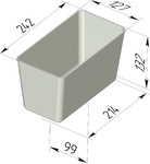 Форма хлебопекарная прямоугольная (литая алюминиевая, 242 х 127 х 132 мм)
