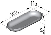 Форма хлебопекарная "батонница" (литая алюминиевая, 302 х 115 х 30 мм)
