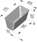 Форма хлебопекарная прямоугольная № 10-5 (литая алюминиевая, 215 х 105 х 105 мм)