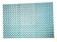Модуль ковровый «Пила мини» (из пластиката ПВХ) коврик 0,61 х 0,43 м, высота 8,5мм (для душевых) РБ (золото, бирюза, серебро)