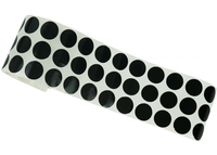 Мишень бумажная самоклеющаяся Круг 2,5 см проявляющая попадание 5435B (черные). В рулоне 900 шт.	